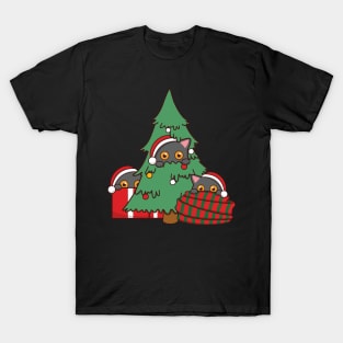 Three Christmas Cats T-Shirt